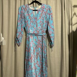 Knee length belted dress